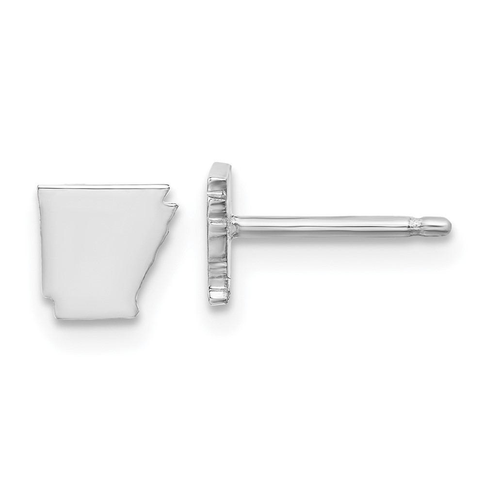 925 Sterling Silver TravelRhodium-plated Arkansas State Earrings
